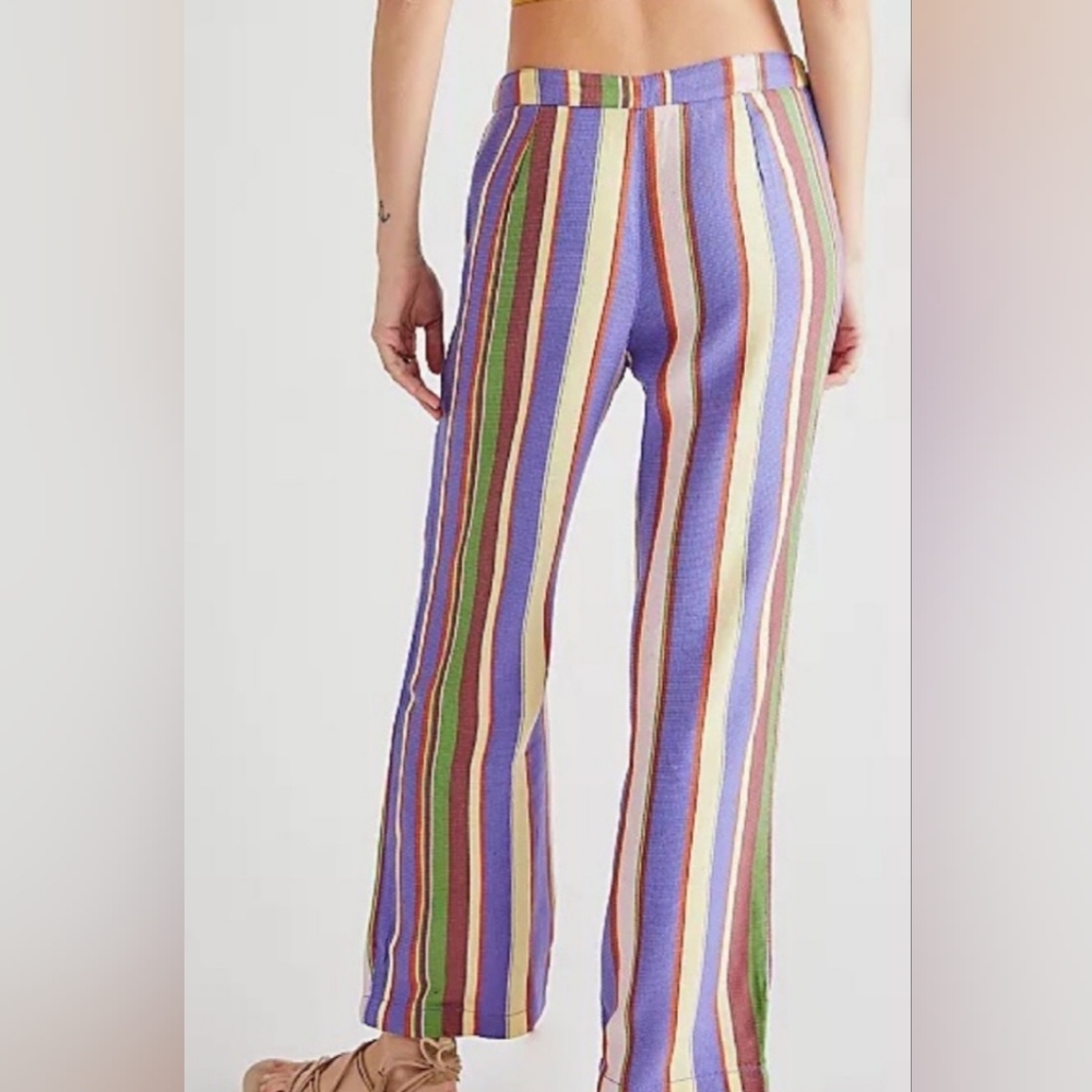 Free People Slim Hip, Striped Pants, Size 10